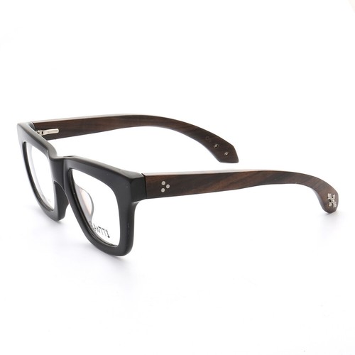 Mens Womens Vintage Wood Eyeglass Frames Thick Oversized Square Glasses Wooden - Picture 6 of 14