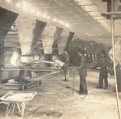 Rossford OH Making Plate Glass Works Furnace Material 1920s Keystone 22001 SA5