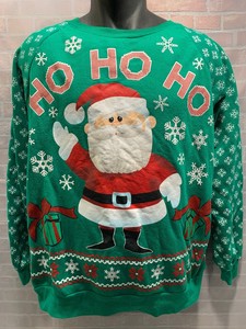 Rudolph Rosso Col Naso Renna Babbo Natale Ho Brutto Maglione Taglia Xl 15 17 Ebay