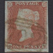 Z36_27 GB QV 1841 1d RED-BROWN PLATE 98 SG8-B1(1) OB FU 4M BROWN SHERBORNE 702