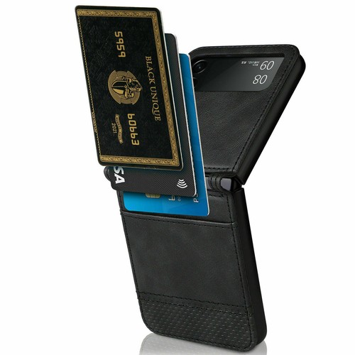 Per Samsung Galaxy Z Flip 4/3 5G slot scheda ibrida antiurto in pelle custodia sottile - Foto 14 di 93