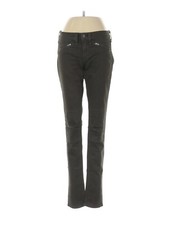 Rag & Bone Ridley Moto Jean Womens Low Rise Wax Dark Olive Jeans 24 w15610026