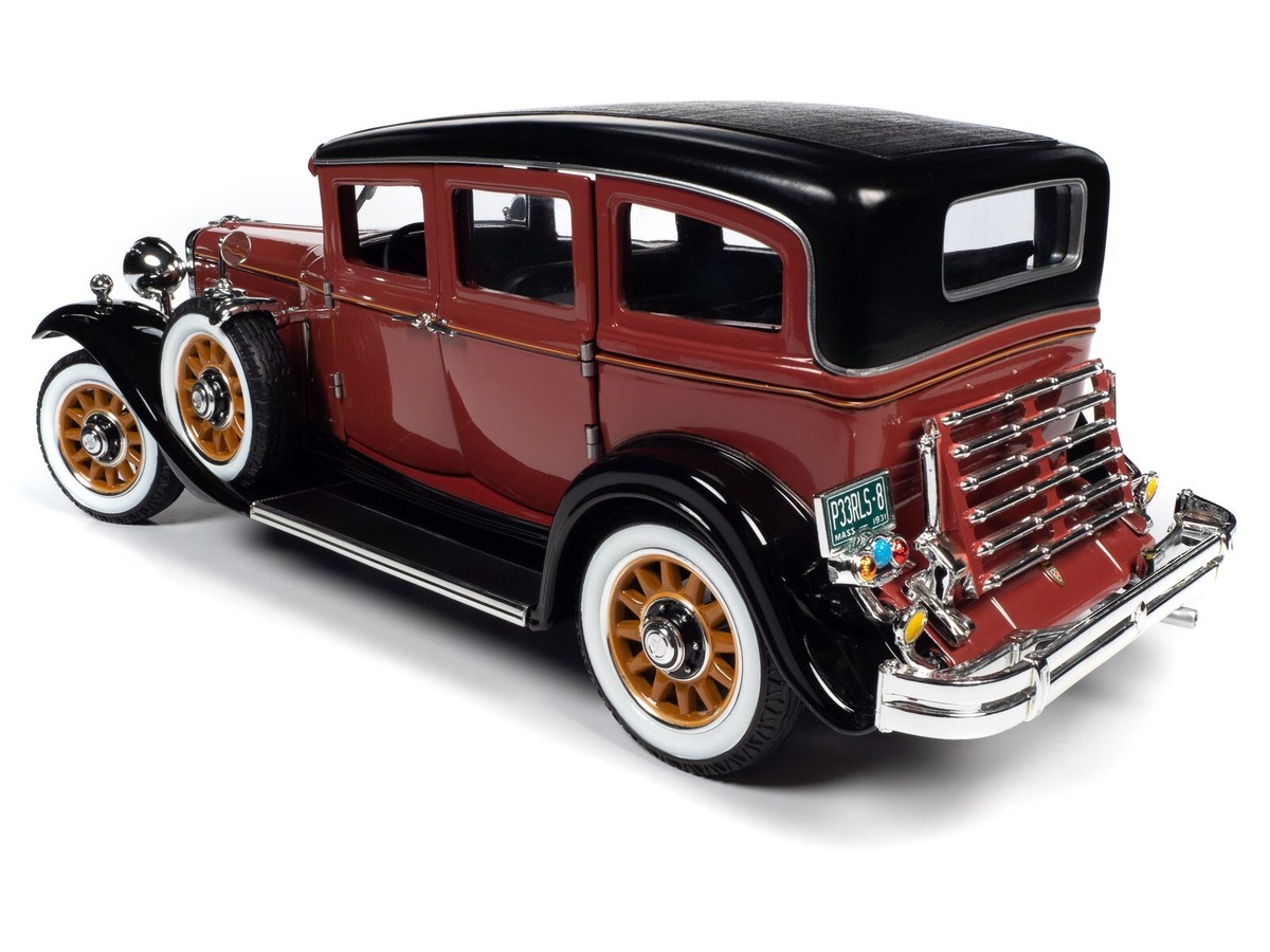 1/18 ピアレス マスター8 1931セダン シナモンレッド×ブラック Auto World - 1931 Peerless Master 8 Sedan AW304 1/18 scale