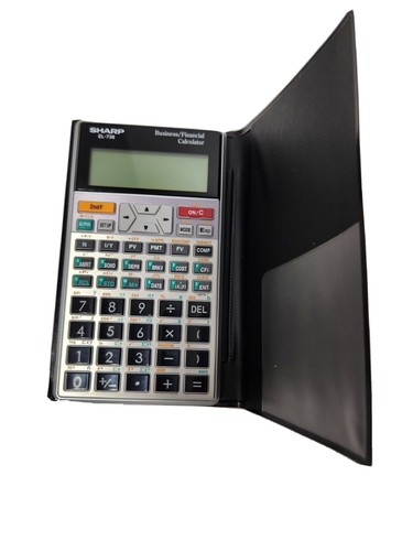 Sharp EL-738 Business Finanzrechner mit Deckel getestet funktioniert - Bild 2 von 5