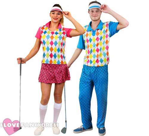 COUPLES GOLFER COSTUMES GOLFING FANCY 