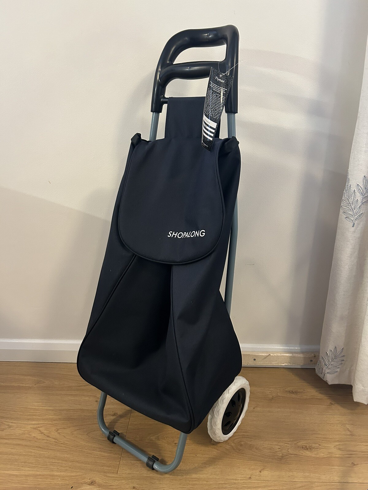 Black Shopalong Flymax Wheeled Shopping Trolley with Removable Bag