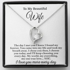 To My Wife Necklace, Gift From Husband, Anniversary Jewelry Gifts Wife