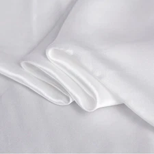 1Yard Pure White Silk Charmeuse Fabric Natural Silk Satin Material For Gown