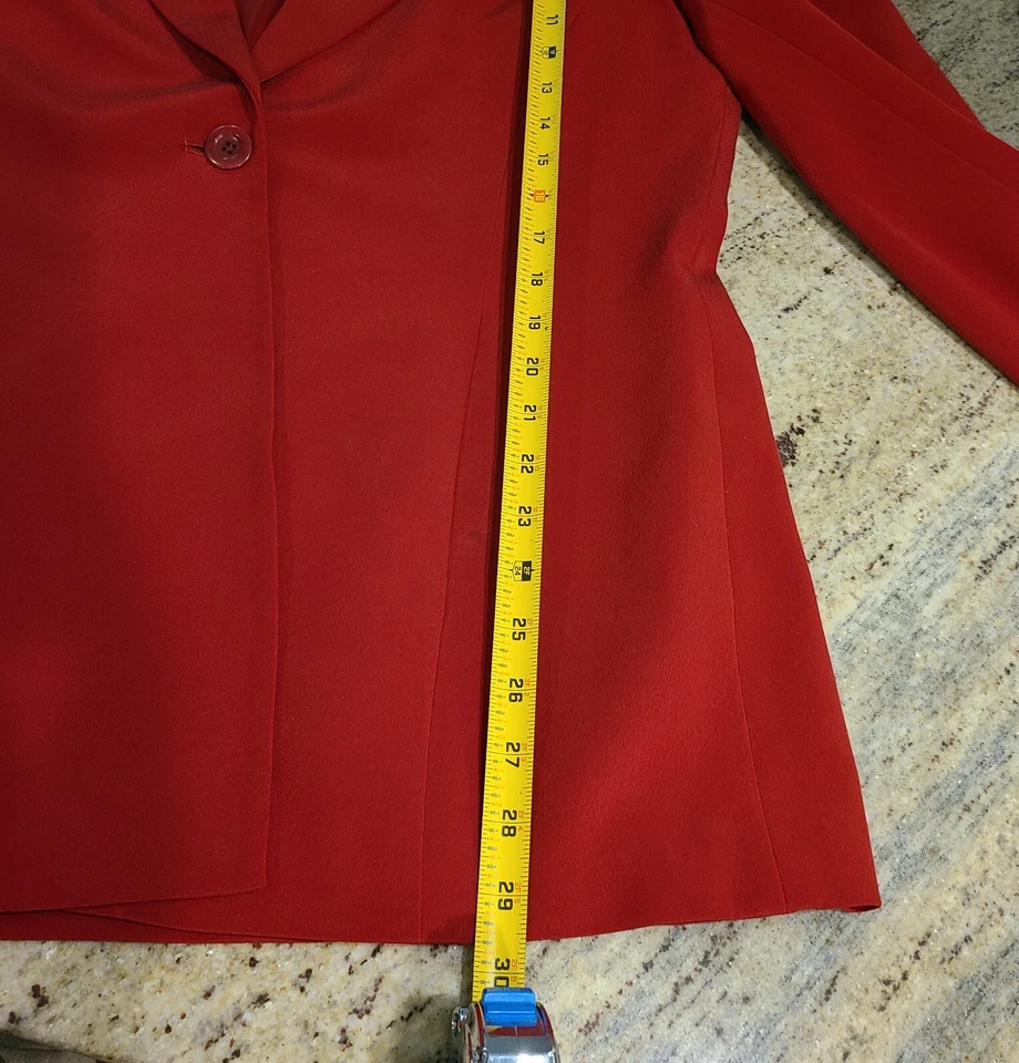 Blazer FALDA Traje Vintage Liz Claiborne Talla 10 Forrado de Seda 2 Piezas CONJUNTO 1 Botón Foto 4 de 4