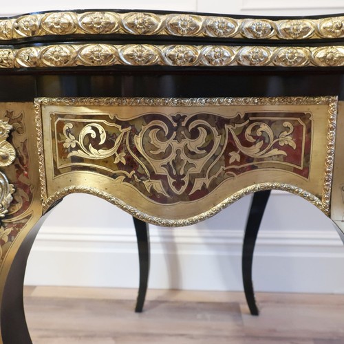 Antique Boulle Side Table and Games Louis XV Style by Maison Millet Restored - Picture 17 of 19