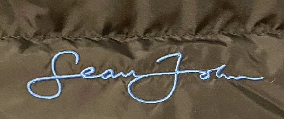 Abrigo acolchado de plumón Sean John para niño con cremallera completa juvenil mediano 12-14 capucha escondida Foto 3 de 4