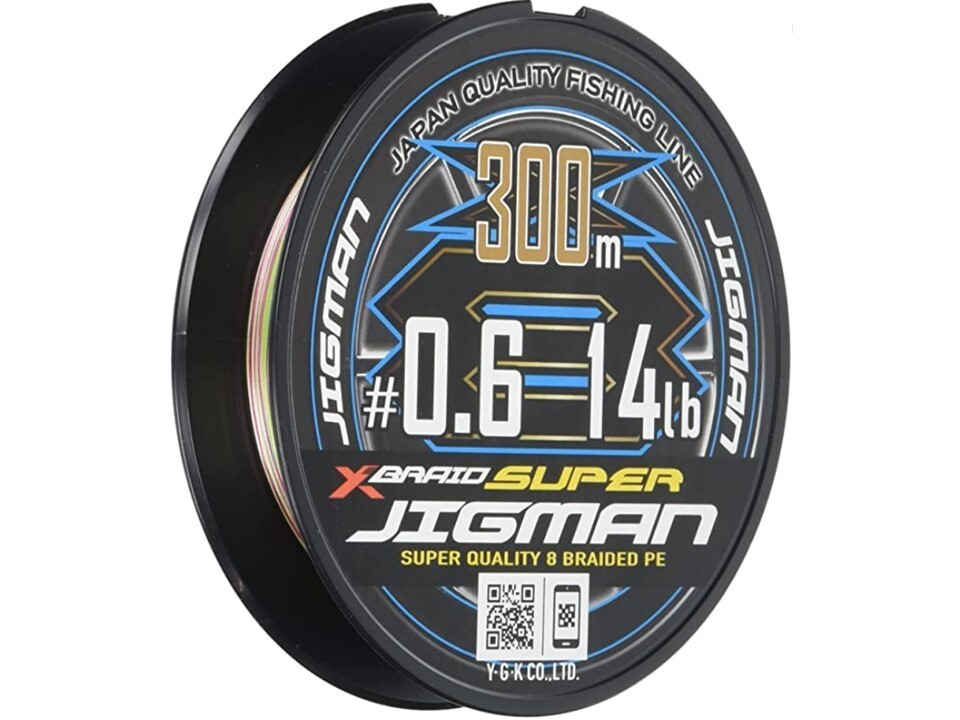 YGK X-Braid SUPER JIGMAN X8 300m High Power PE Line #1.5-30 lb Made in  Japan