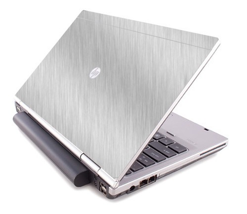 BRUSHED ALUMINUM Vinyl Lid Skin Cover fits HP Elitebook 8460P 8470P ...