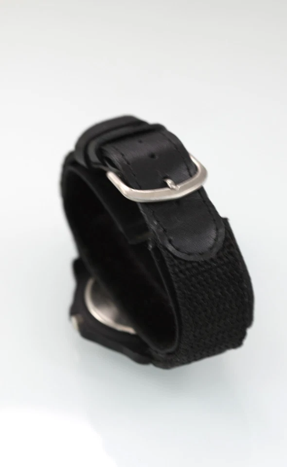 Reloj Hombre Reliquia Negro Acero Inoxidable Cuero Resistente al Agua Batería Fecha Cuarzo Foto 2 de 4