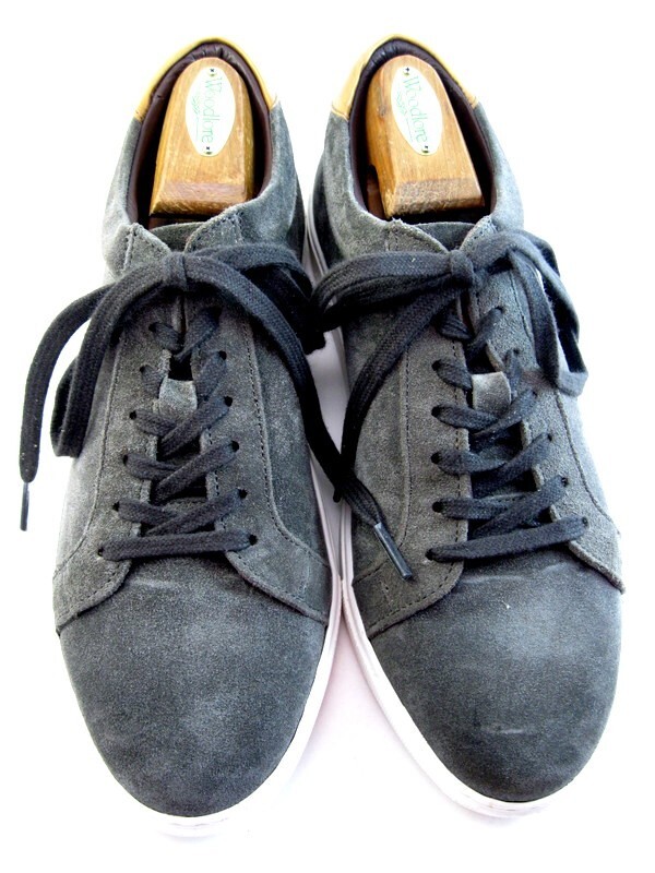 SAOLA Allen Edmonds "COURTSIDE" Uomo Derby Vestito Sneakers Scamosciate 8 D Grigio (198N)