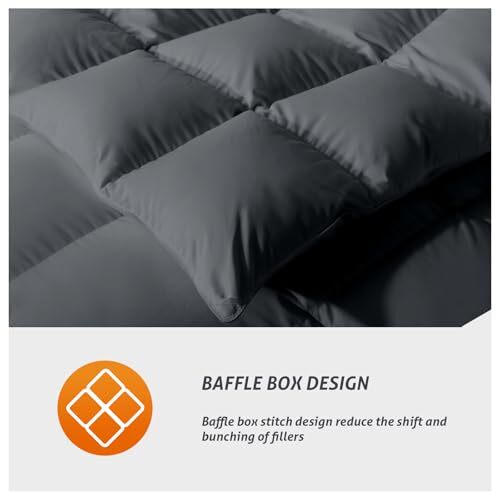 MASVIS Feather Comforter Filled with Feather & Down SizeAll Twin Dark