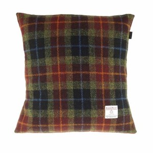 orange checked cushions