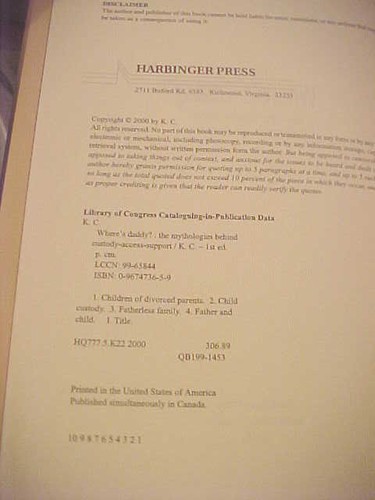Hardcover-Buch Wo ist Papa? Mythologien hinter dem Sorgerecht Zugangsunterstützung KC Wilson - Bild 6 von 10