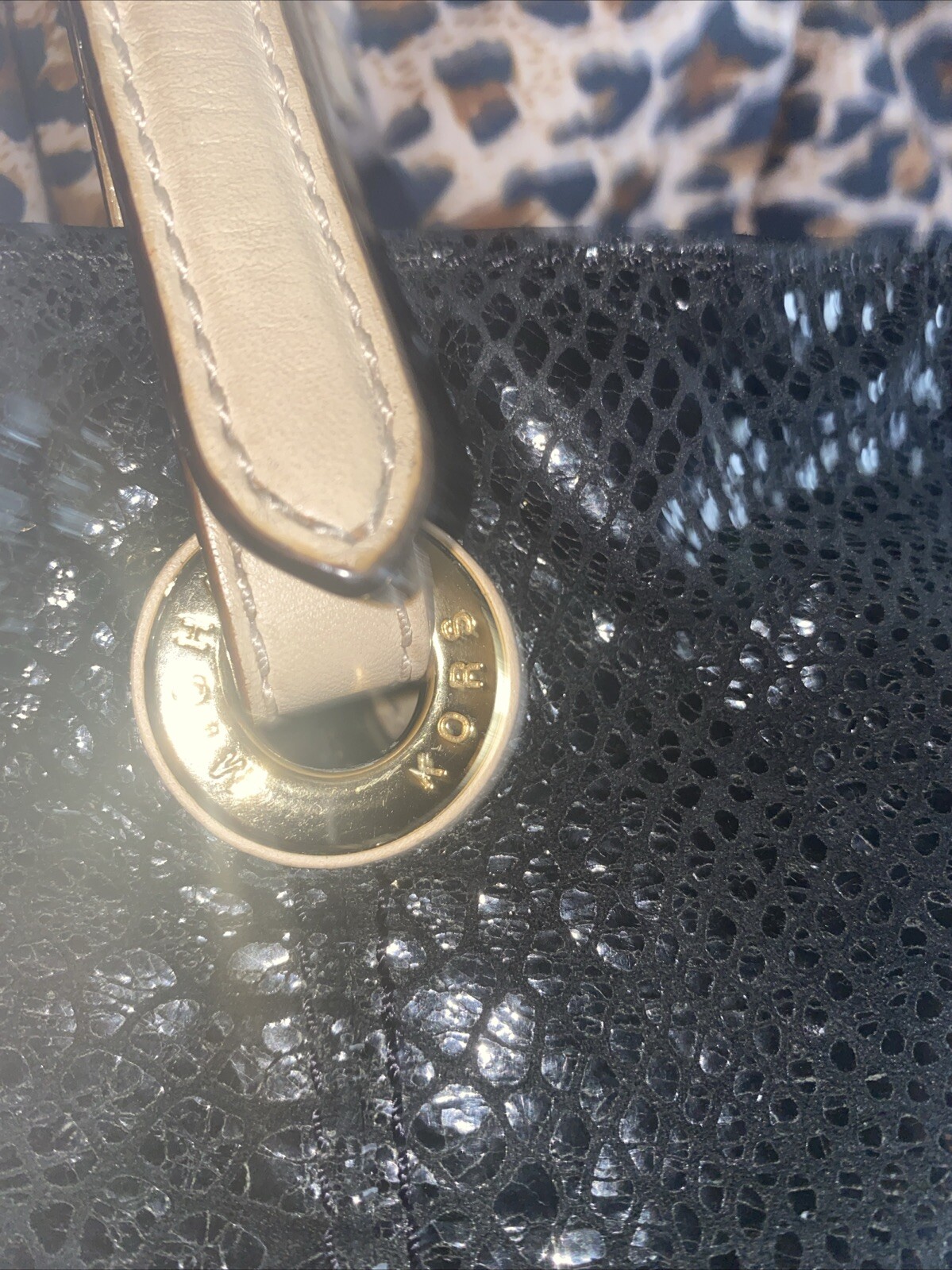Michael Kors Jet Set Black Python Leather Tote Sh… - image 4