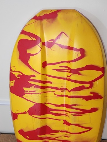 Wave Skater Boogie Body Surf Board Big Size Red & Yellow Swirl RARE Surfer - Picture 11 of 11