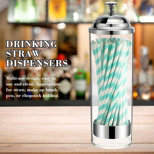 Straw Barrel Straws Dispenser Holder for Counter Storage Organizer - Picture 5 of 10