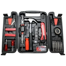 US SELLER ~ BlueDot Brand New 142 Piece Tool Set Case Pliers Hammer FREE SHIP
