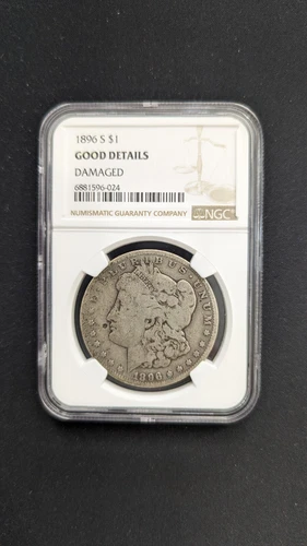 1896 S Morgan Silver $1 Dollar Coin - NGC Good Details 