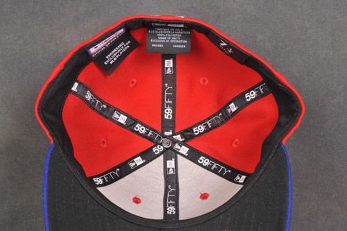 MLB Texas Rangers New Era 59FIFTY Oficial Sobre el Campo Gorra Sombrero LP 7-1/4 Rojo Azul - Imagen 7 de 11