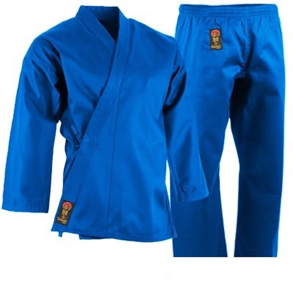 ProForce 7.5 oz. Medium Weight Uniform RED or BLUE Karate TKD Training FREE BELT - Image 3 of 3