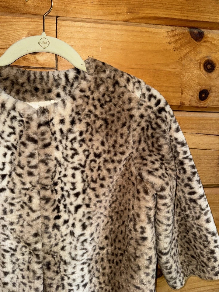 Chaqueta de piel sintética NINA LEONARD Abrigo manga 3/4 con bolsillos Mujer Talla M Foto 2 de 4