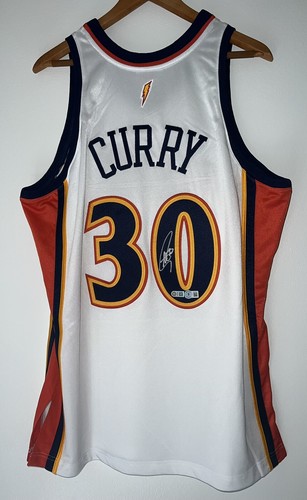 Stephen Curry Signed Mitchell & Ness NBA Authentic Warriors Jersey BAS & USASM