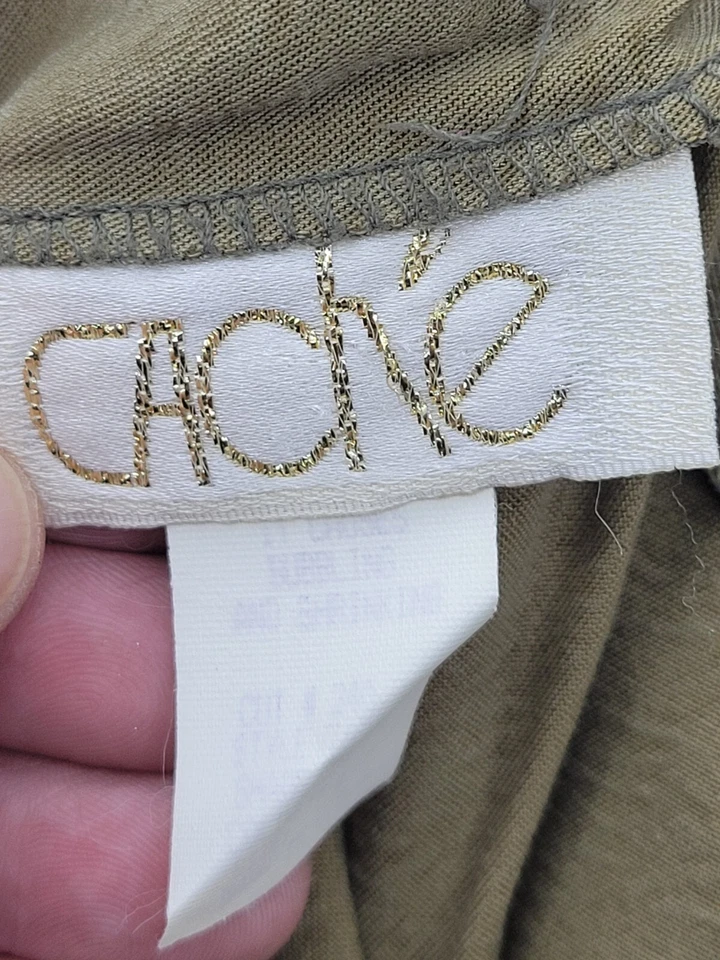 Pantalones Cortos Cache Mujer 8 Verde Oliva Cintura Alta Plisados Gaucho Retro Y2K Años 90 Foto 4 de 4