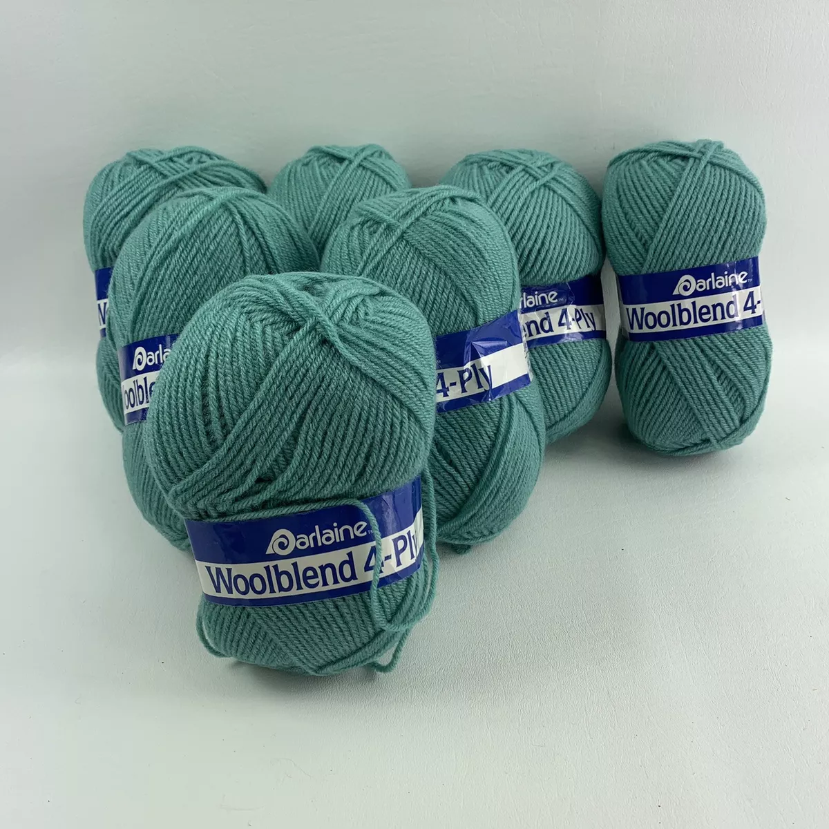 7 NEW ARLAINE WOOL BLEND 4 PLY Turquoise Green Yarn 100g Acrylic Wool Color  # 17