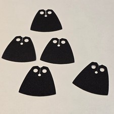 5x Cape / Umhang Standard * schwarz * kompatibel für Minifiguren