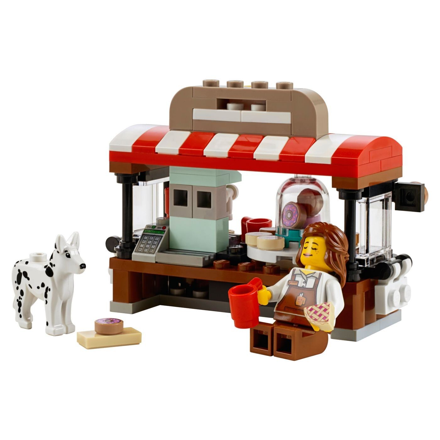 LEGO City Coffee Cart and Donut Stand Set 40358- Fun Breakfast Roleplay Toy Kids