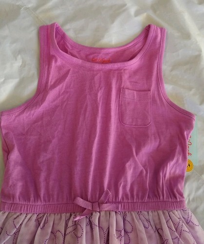 Cat & Jack Girl's Butterflies Tulle Skirt Baracoa Violet A-line Dress L(10/12) - Picture 3 of 12