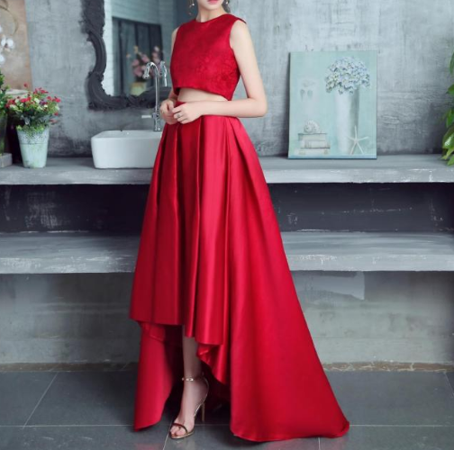 open lace back dress Evening Party Dress Plus Size Women A-Line Empire Waist Chiffon