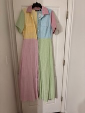 Color Block Striped maxi Dress