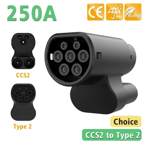 Tesla Adapter CCS2 to Type2 Convertor CCS Combo 2 EV Charging DC Compatible with
