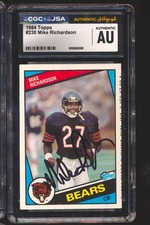1984 Topps #230 Mike Richardson CGC/JSA AUTHENTIC SIGNED AUTO