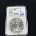 2017-(S)  Silver Eagle Struck at San Francisco Mint NGC MS70 Early Release