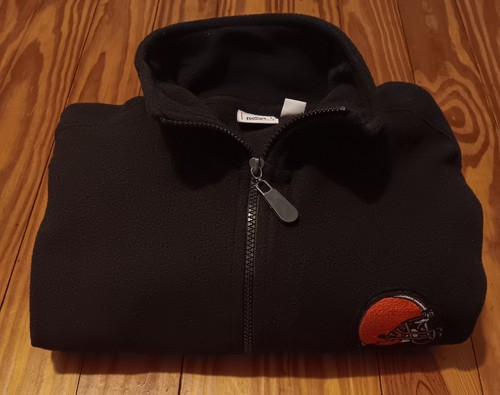 Womens NFL Cleveland Browns Full Zip Fleece. Blk/Org. Size XL - Picture 8 of 8