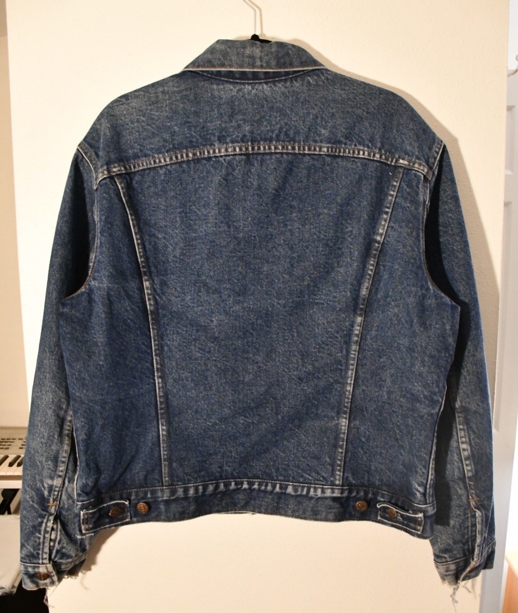 Vintage 70s Levis 71205 0317 Type 3 Blanket Lined Denim Trucker