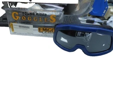 NOS EMGO Young Rider Blue Goggles w/ Clear Lens 76-49583
