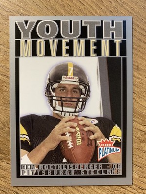 BEN ROETHLISBERGER 2004 FLEER PLATINUM - YOUTH MOVEMENT - ROOKIE CARD - STEELERS