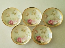 Reinhold Schlegelmilch RS Germany 5" Pink Yellow Rose Bowls Set of 5