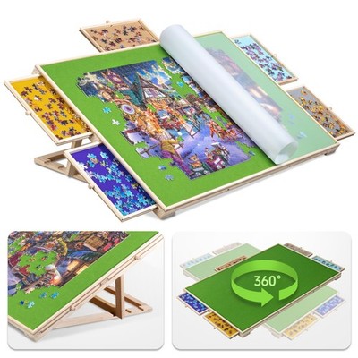 Tektalk Puzzle 2-in-1 Kipp- & Drehbrett mit 1500 Teilen, 90 cm x 61 