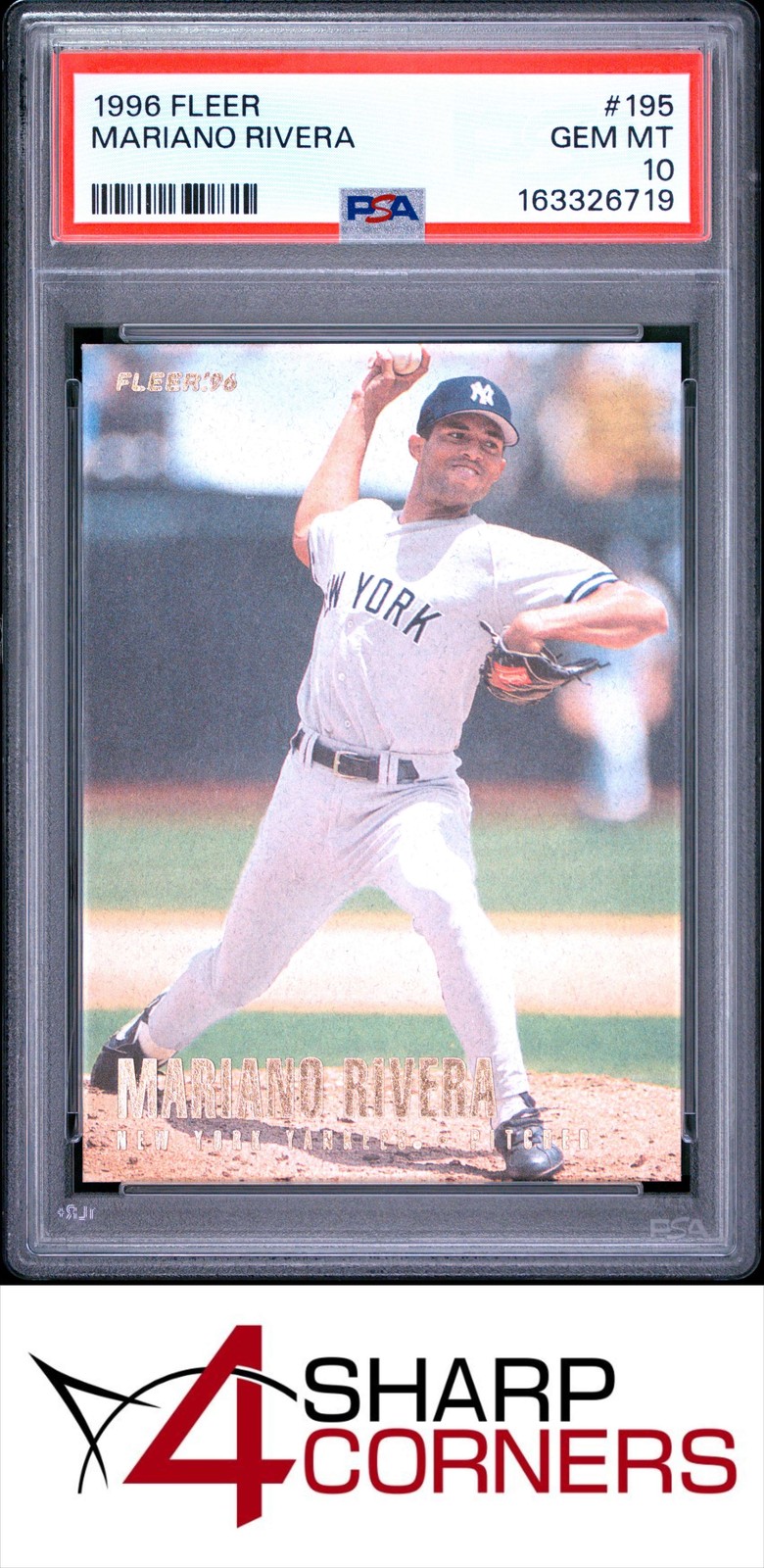 1996 FLEER #195 MARIANO RIVERA YANKEES HOF PSA 10
