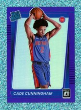 2021-22 Panini Optic Donruss- Purple Holo Cade Cunningham Rc # 161 Pistons