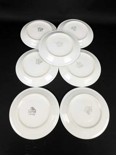 Shenango Green Crest Wave Plates Restaurant Ware Everglades Airbrush 6 3/8" (7) - Picture 3 of 4